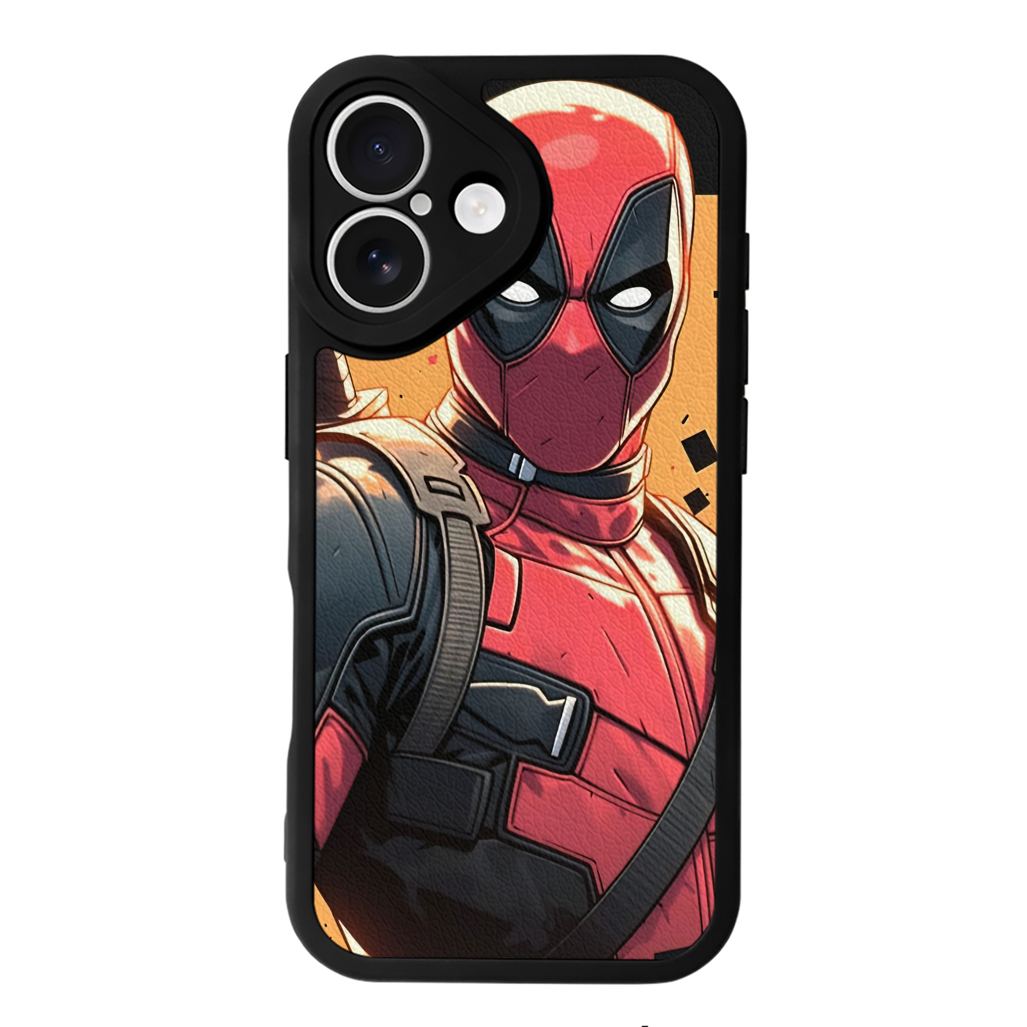 （画像用） Deadpool デッドプール 【iPhone 16シリーズ対応】シリコンスマホケース（レザー調） 材質：シリコン